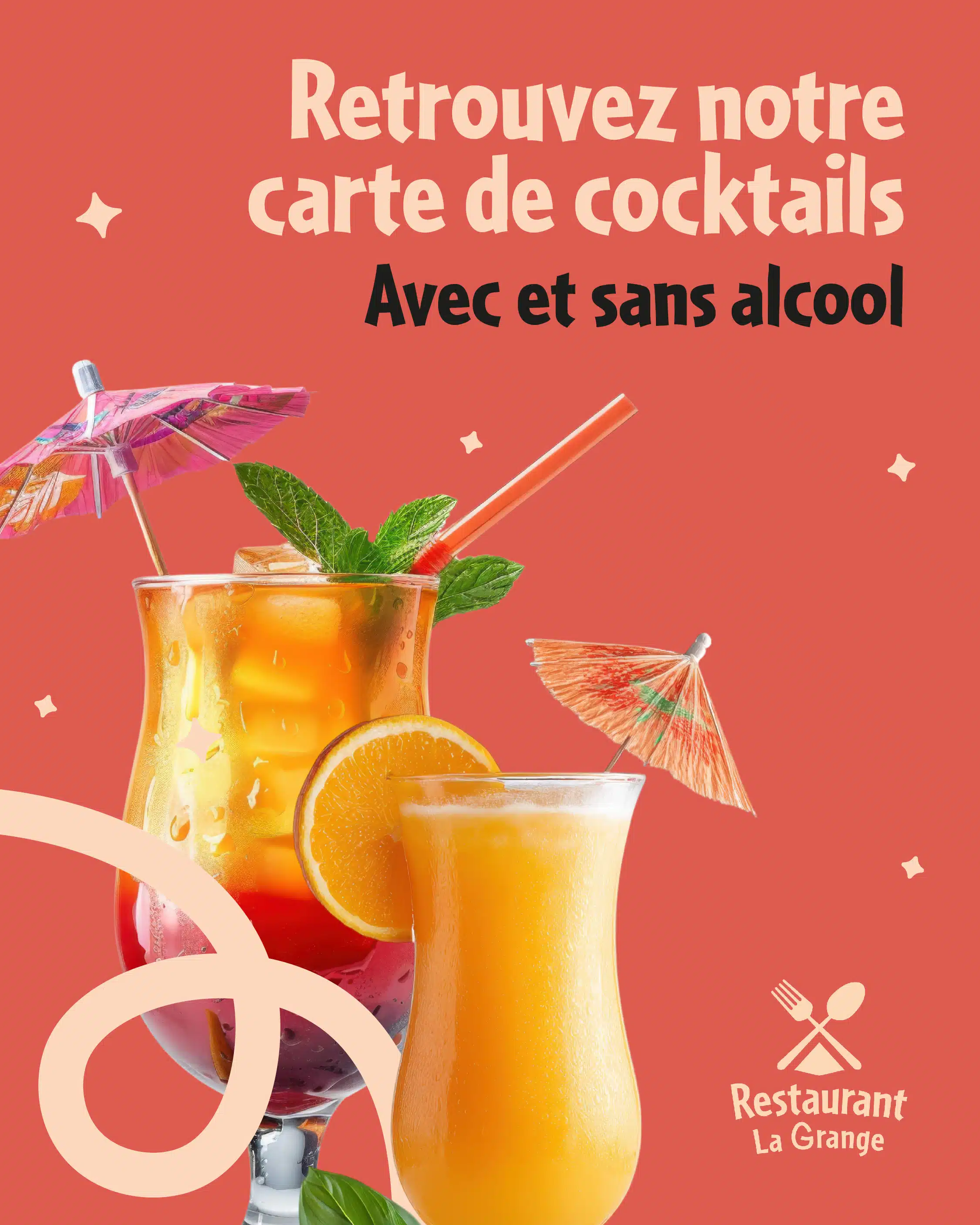 Carte cocktail évènements privées