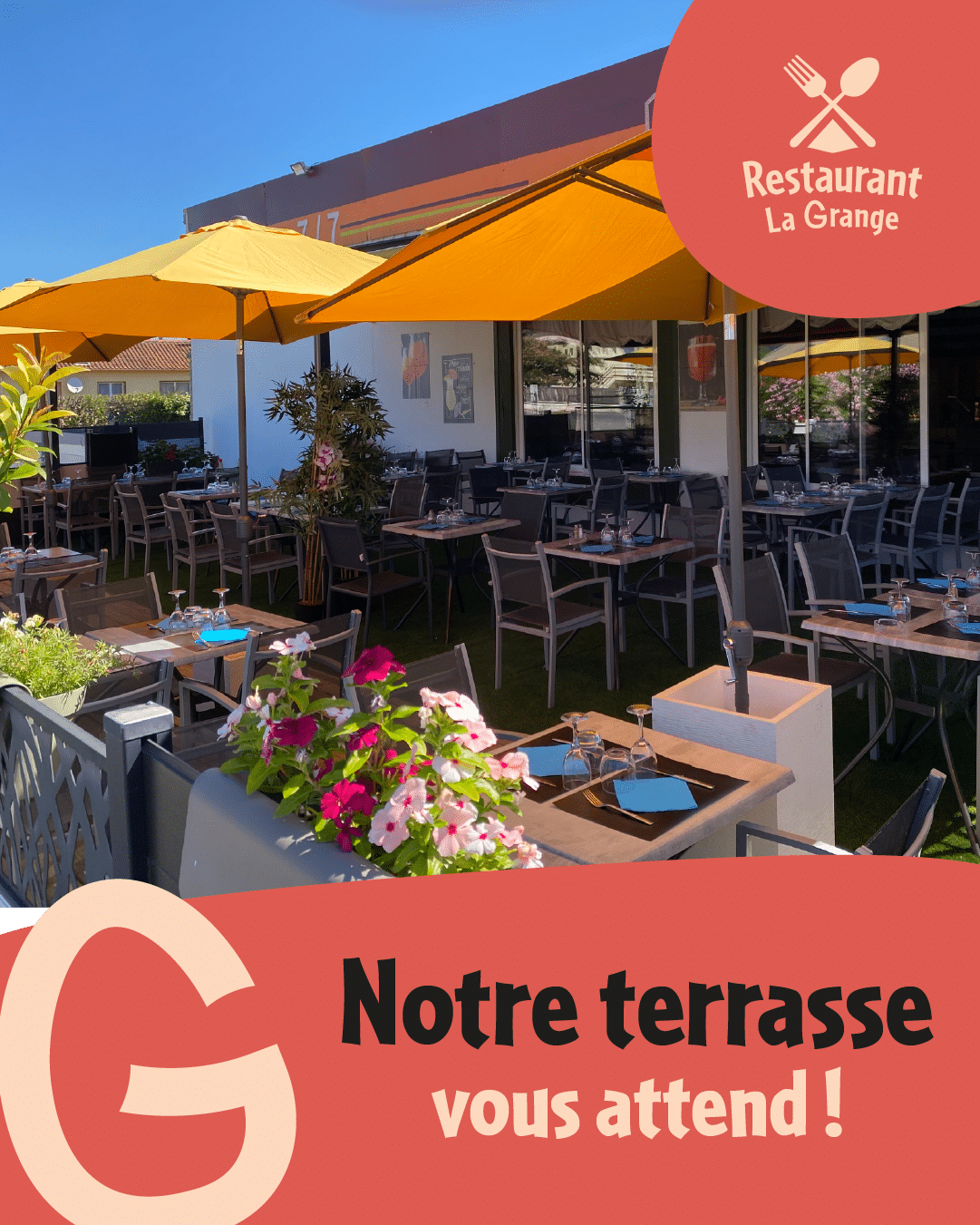 La terrasse du Restaurant La Grange