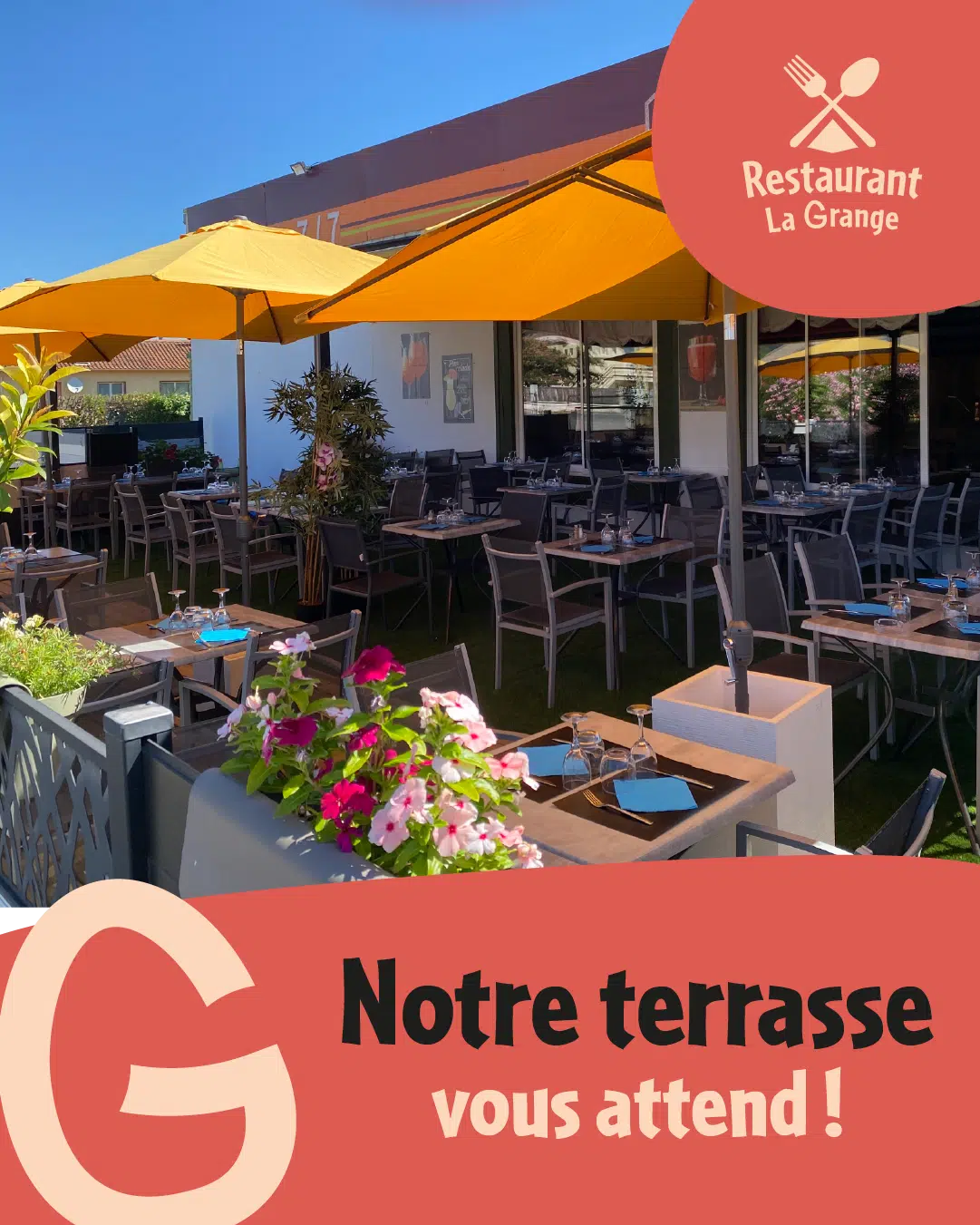 La terrasse du Restaurant La Grange La terrasse du Restaurant La Grange